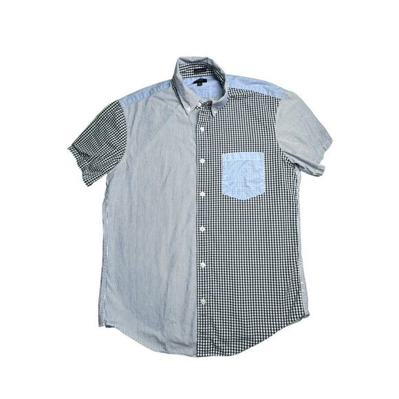 J.Crew Slim Fit Short Sleeve Colorblock Button Down Shirt Men’s Size M - Picture 1 of 7